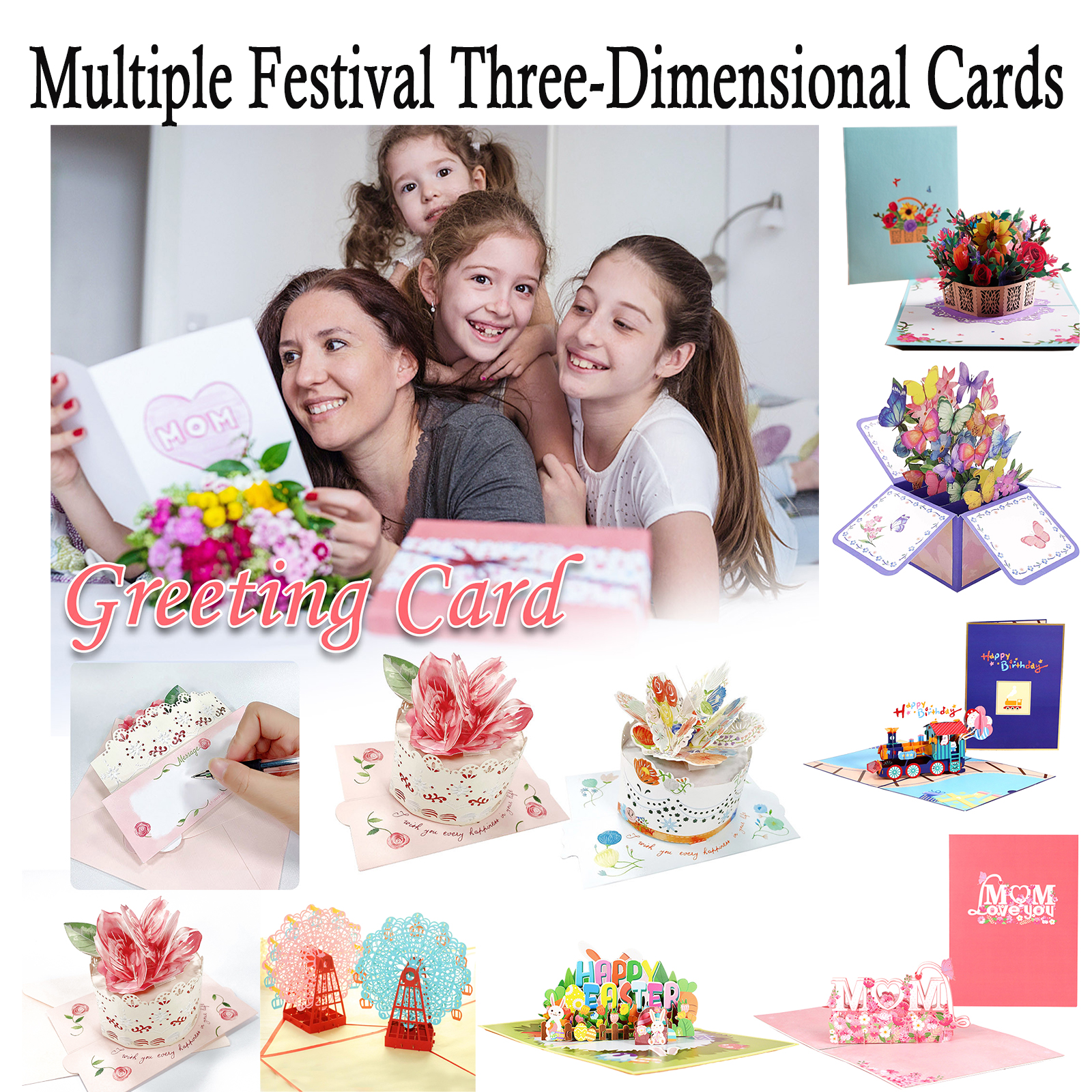 Sunflower 3D Pop Up Greeting Card, Paper Flower Bouquet Design Card for ...