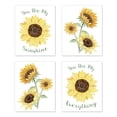 thumbnail image 1 of Sweet Jojo Designs Sunflower Yellow Green and Brown Unframed Wall Art Print 4 Piece Set, 1 of 6