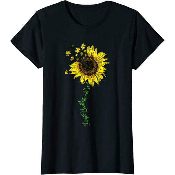 Sunflower Accept Understand Love Autism Awareness T-shirt