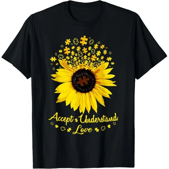 Sunflower Accept Understand Love Graphic T-shirt