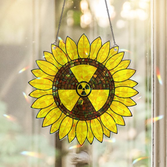 Sunflower Acrylic Suncatcher Holographic X-ray Window Hanging Rad Tech Decor
