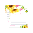thumbnail image 1 of Sunflower Advice Cards (25 Pack) Rustic Fall Floral Themed - 4x4 Size Set - Paper Clever Party, 1 of 4