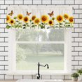 thumbnail image 1 of Sunflower And Butterfly Rod Pocket Polyester kitchen Curtain Valances for Windows For Indoor Living Room Bedroom Kitchen Decoration 54x18 inch, 1 of 5