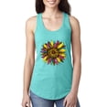 thumbnail image 1 of Sunflower Animal Print Fashion Ladies Racerback Tank Top, Tahiti Blue, Medium, 1 of 5