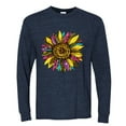 thumbnail image 1 of Sunflower Animal Print Fashion Mens Long Sleeve Shirt, Vintage Heather Navy, Small, 1 of 4