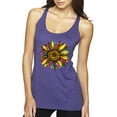 thumbnail image 1 of Sunflower Animal Print Fashion Tri-Blend Racerback Tank Top, Purple Rush, X-Large, 1 of 5