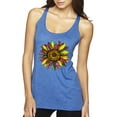 thumbnail image 1 of Sunflower Animal Print Fashion Tri-Blend Racerback Tank Top, Vintage Royal, Small, 1 of 5
