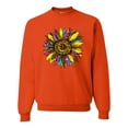thumbnail image 1 of Sunflower Animal Print Fashion Unisex Crewneck Graphic Sweatshirt, Orange, XX-Large, 1 of 4