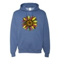 thumbnail image 1 of Sunflower Animal Print Fashion Unisex Graphic Hoodie Sweatshirt, Vintage Heather Blue, Large, 1 of 4