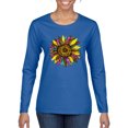 thumbnail image 1 of Sunflower Animal Print Fashion Womens Graphic Long Sleeve T-Shirt, Royal, Medium, 1 of 5