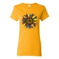 thumbnail image 1 of Sunflower Animal Print Fashion Womens Graphic T-Shirt, Gold, X-Large, 1 of 5