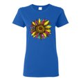 thumbnail image 1 of Sunflower Animal Print Fashion Womens Graphic T-Shirt, Royal, X-Large, 1 of 5