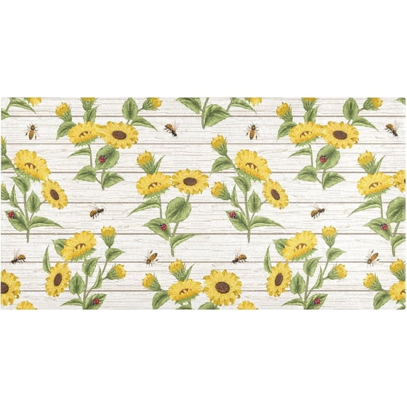 Sunflower Animals 39" x20" Soft and Absorbent Bathroom Rugs,Quick Dry Machine Washable Bath Mat for Bathroom Kitchen Bathtub Home Decor