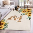 thumbnail image 1 of Sunflower Area Rug 4'x6', Summer Botanical Farmhouse Yellow Floral Rustic Washable Non-Slip Rugs, Low Pile Large Carpet for Living Room Bedroom Dining Room Kitchen Office Indoor Mat, 1 of 9