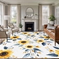 thumbnail image 1 of Sunflower Area Rug 6x9 FT, Non Slip Living Room Throw Carpet, Spring Floral Vintage Summer Botanical Washable Soft Large Floor Carpet Non-Shedding Rug for Bedroom Dining Room Play Room, 1 of 9