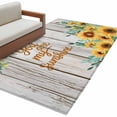 thumbnail image 1 of Sunflower Area Rugs Collection 2.7'x5', Summer Botanical Elegant Floral Wooden Non Slip Indoor Rectangle Throw Runner Rug Floor Mat Carpet for Living Room Dining Table Bedroom Nursery, 1 of 9