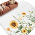 thumbnail image 1 of Sunflower Area&nbsp;Rug 6x9ft Spring Flower Leaf Non-Slip&nbsp;Washable Square&nbsp;Rugs Soft Felt Indoor Floor Mat for Bedroom Kitchen Living Room Bathroom, 1 of 9