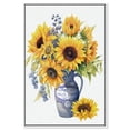 thumbnail image 1 of Sunflower Arrangement for Summer II Canvas Sunflower Art Prints by Art Remedy, White Frame, 10" x 15", 1 of 7
