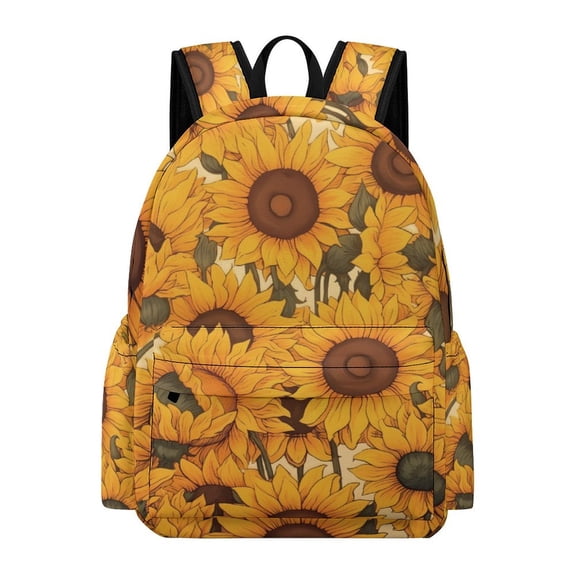 Sunflower Backpack 17 Inch Sunflowers Schoolbag Travel Cartoon Backpacks