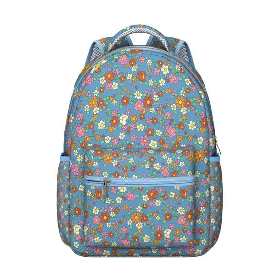 "Sunflower Backpack for School and College - Beautiful Wildflower Print Bookbag for Women, Durable Backpack with Laptop Sleeve and Padded Straps"