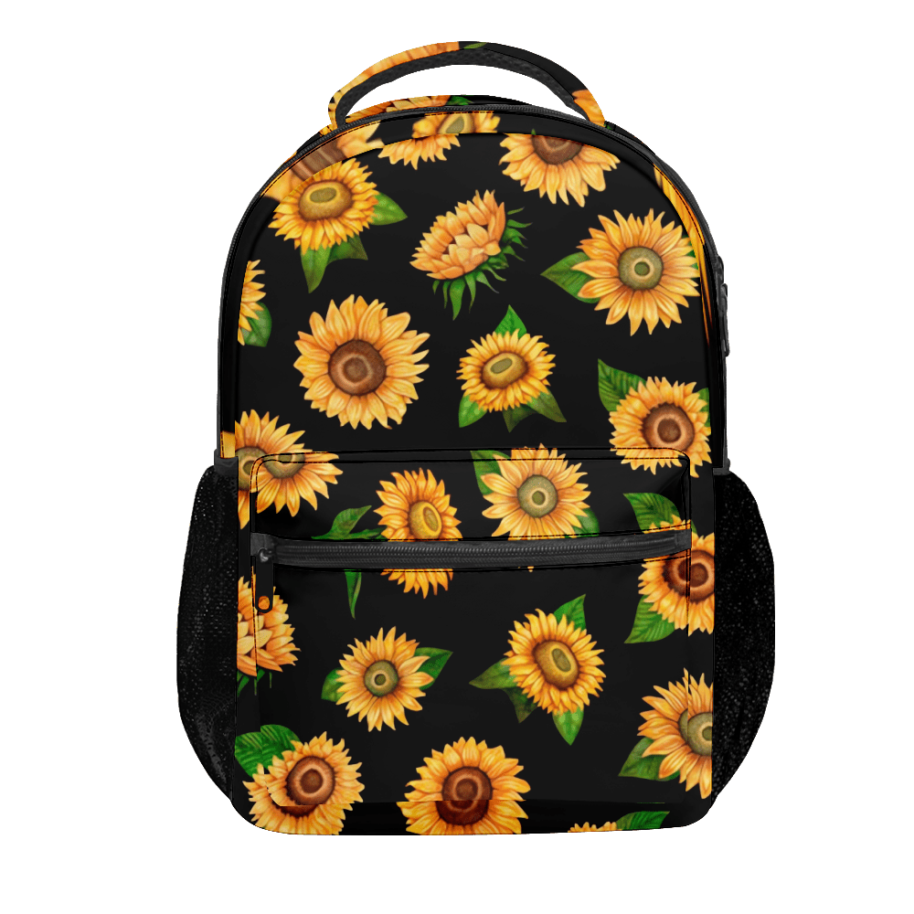 Sunflower Backpacks for Teen Girls Teenager Bookbags for Primary Middle