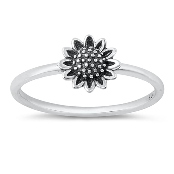 Sunflower Bali Inspired Ring .925 Sterling Silver Band Jewelry Female Male Unisex Size 10