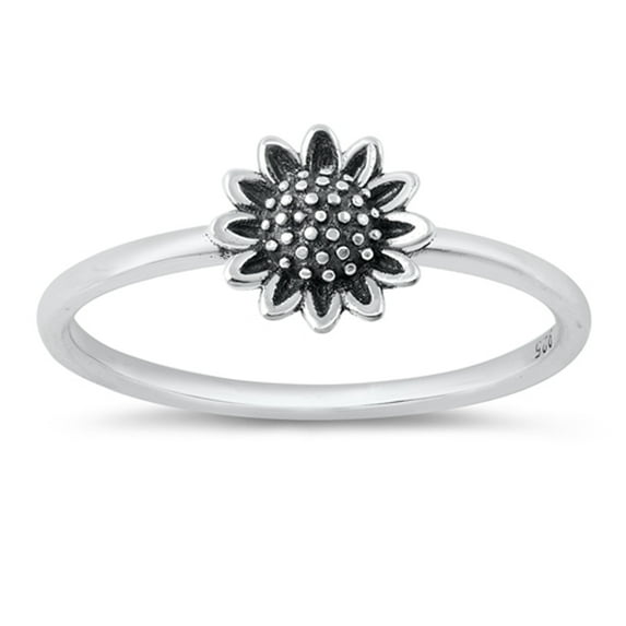 Sunflower Bali Inspired Ring .925 Sterling Silver Band Jewelry Female Male Unisex Size 10