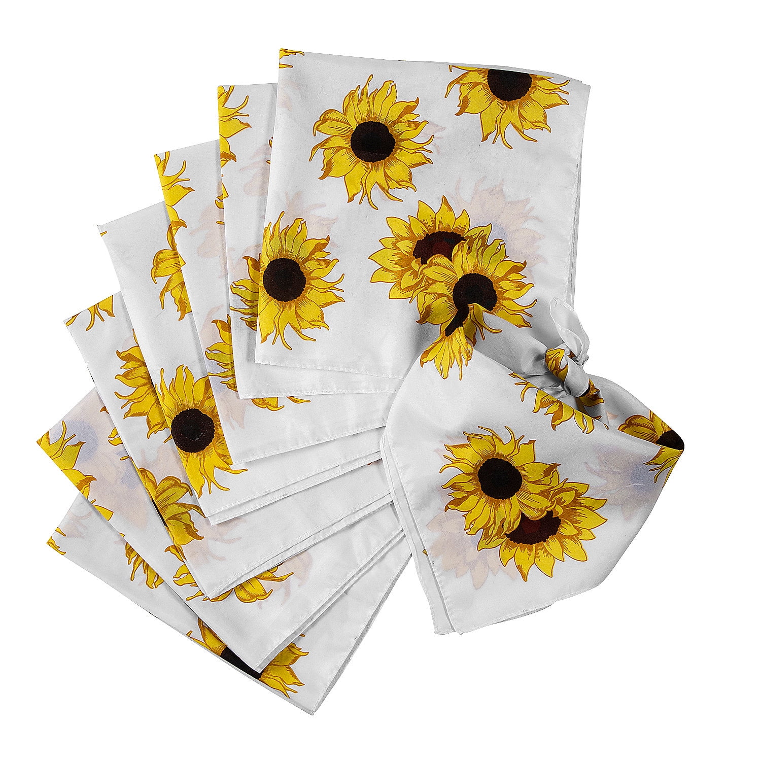 Sunflower Bandanas - 12 Pieces