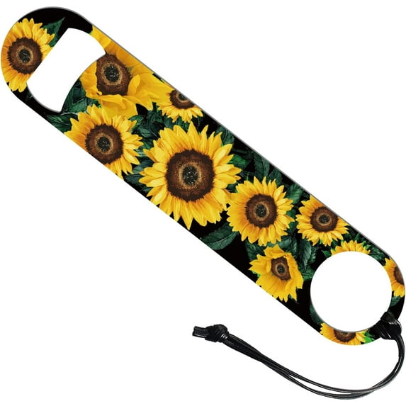 Sunflower Bar Blade Bottle Opener Beer Bottle Opener 178x38mm/7x1.5" Stainless Steel Bar Bottle Opener Bar Key for Bartender Flat Bottle Opener for Home Bar