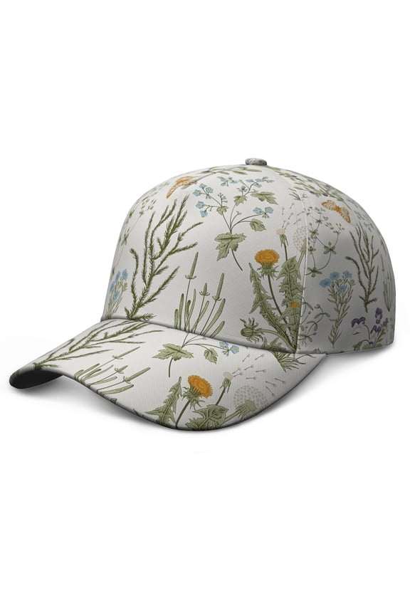 Sunflower Baseball Cap Adjustable Snapback Daisy Floral Print