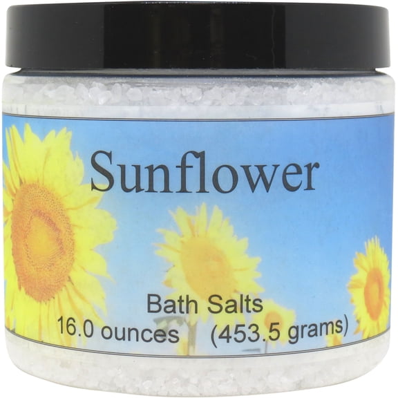 Sunflower Bath Salts by Eclectic Lady, 16 ounces