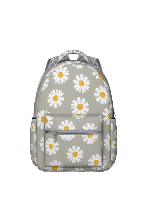 "Sunflower Beaded Backpack - Bohemian Floral Backpack with Seed Bead Details, Hippie Style Bookbag for Music Festivals School, Unique Handmade Gift"