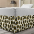 thumbnail image 1 of Sunflower Bed Skirt, Hand Drawn Style Flower Pattern Simple Nature Inspired, Elastic Bedskirt Dust Ruffle Wrap Around for Bedding Decor, 4 Sizes, Grey Earth Yellow, by Ambesonne, 1 of 2