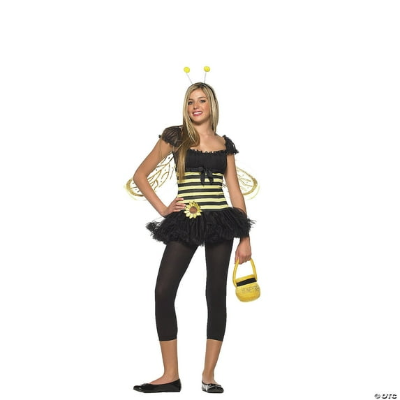 Sunflower Bee Animals Girl's Halloween Fancy-Dress Costume for Teen, S-M