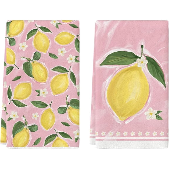 Sunflower Bee Hello Sunshine Dot Summer Kitchen Towels Dish Towels, 18x26 Inch Farmhouse Spring Decoration Cleaning Set of 2