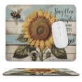 thumbnail image 1 of Sunflower And Bee Stay Close To People Who Feel Like Sunshine Mouse Pad, 10"x12" Mousepad With Stitched Edge, Non-Slip Rubber MousePads for Office Laptop, 1 of 8