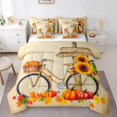 Sunflower Bike Bicycle Comforter Set 7 Pieces Bed in a Bag Set