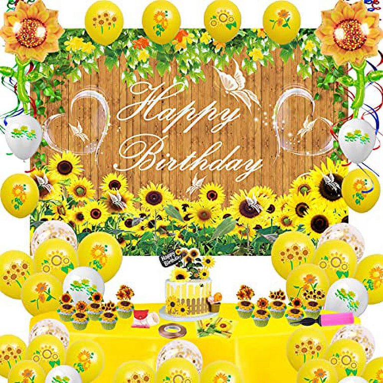 3D Sunflower Straw Topper / Sunflower Birthday Decoration / Sunflower Straws  / Sunflower Baby Shower /sunflower Bridal Shower /fall Birthday 