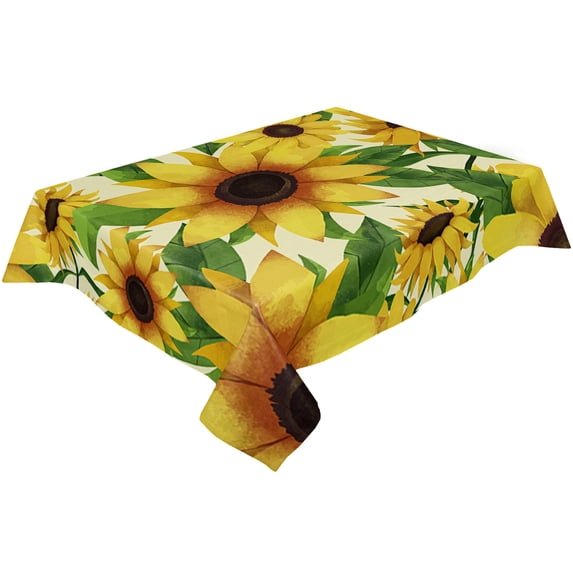 Sunflower Black Tablecloths Waterproof Kitchen Items Coffee Table For living Room Home Decor Dining Table Nappe De Table