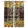 thumbnail image 1 of Sunflower Blackout Curtains for Bedroom - 84 Inch Long Light Blocking 2 Panels Set, Yellow Summer Botanical Flowers Wooden Thermal Insulated Living Room Drapes Grommet Window Curtains 52"x84", 1 of 8
