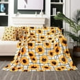 thumbnail image 1 of Sunflower Blanket 50"x60" ,Decorative Sunflower White Fleece Throw Blanket ,Fuzzy Soft Cozy Warm Lightweight Blanket for Sofa,Couch,Bed,Travel(no pillow case), 1 of 4