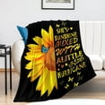 thumbnail image 1 of Sunflower Blanket Beautiful Sunflowers Throw Blanket Soft Flannel Lightweight Blanket Gifts for Kids Adults 50"x40", 1 of 6