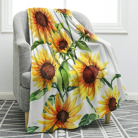 Sunflower Blanket Print Cozy Lightweight Durable Bed Couch Blanket for Women Gift 50"x60"