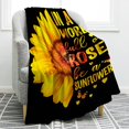 thumbnail image 1 of Sunflower Blanket Sunflower Decor Sunflower Gifts Butterfly Print Throw Blanket for Home Bedroom Living Room Soft Cozy 50"x60", 1 of 6
