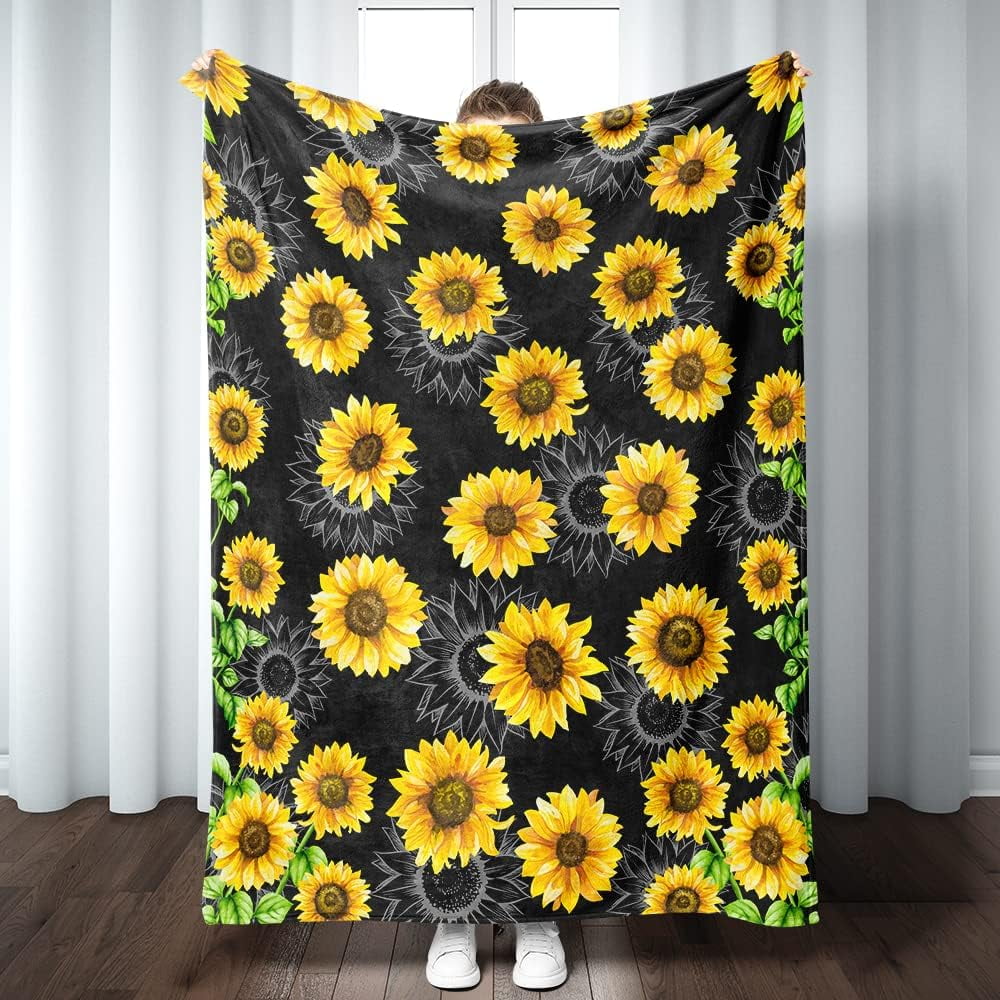 Blue Sunflower Blanket