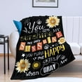 thumbnail image 1 of Sunflower Blanket You are My Sunshine Throw Blanket Cozy Soft Flannel Lightweight Blanket Gifts for Adults Kids All Season 50"x40", 1 of 6