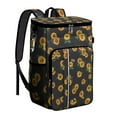 thumbnail image 1 of Sunflower Bloom Insulated Cooler Backpack with Boho Floral Pattern, Leakproof Picnic Bag for Beach, Office, Travel, 1 of 6