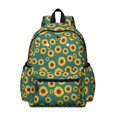 thumbnail image 1 of Sunflower Blue Pattern Cute School Backpack with Padded Back and Adjustable Shoulder Straps 13.4"x11"x4.7", 1 of 5