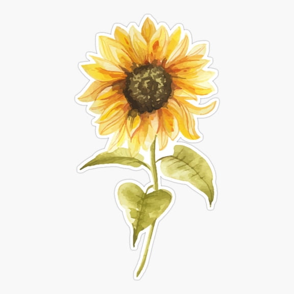 Sunflower Botanical Garden Everyday Decor Art Cute Style Vinyl Sticker
