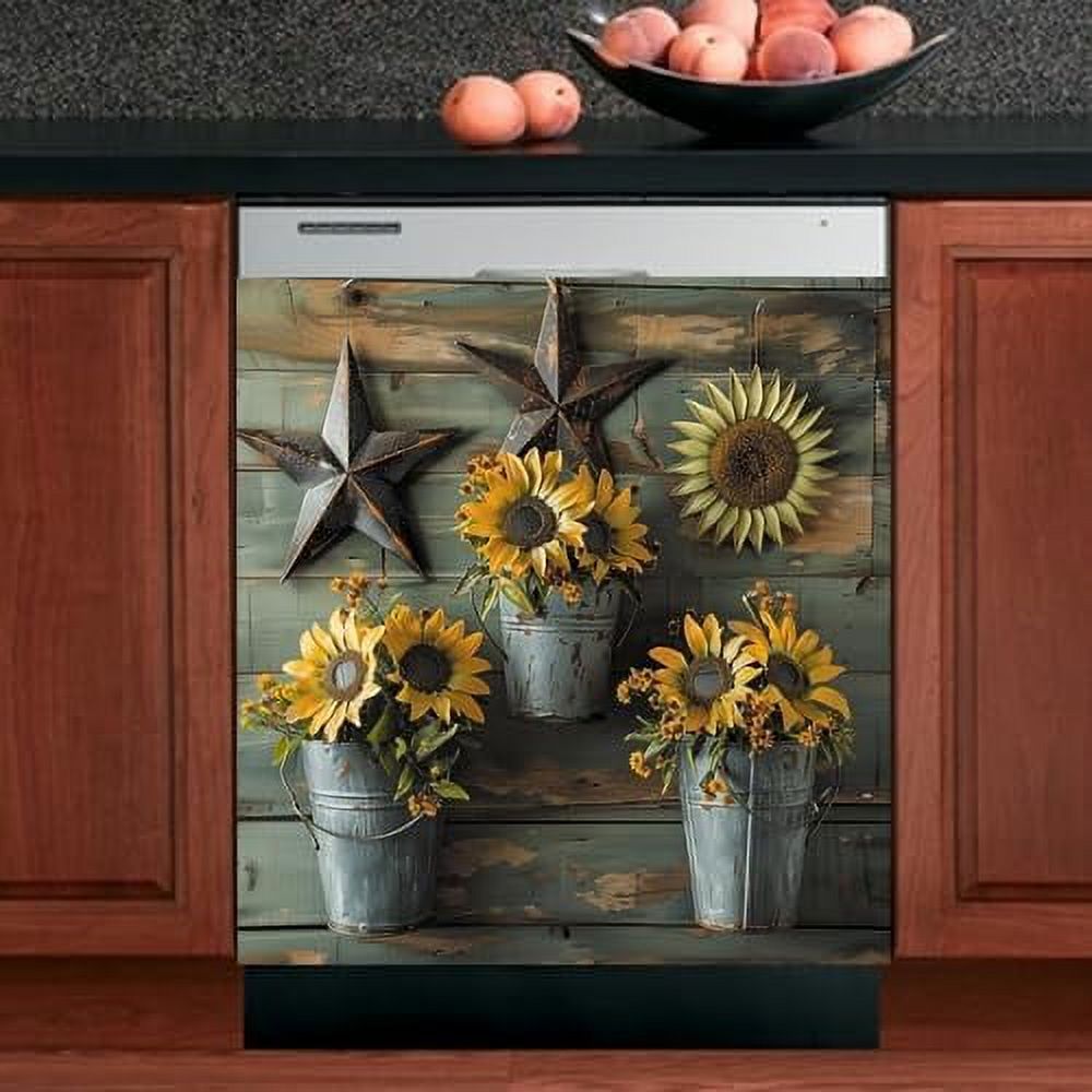 Sunflower Bouquet Dishwasher Cover Front Door Decor Prim Barn